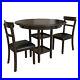 3-Piece Dining Set With 2 Upholstered Chairs & Counter Height Round Dining Table