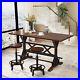 3 Piece Dining Table Set Counter Height Kitchen Dining Table with 2 Stools