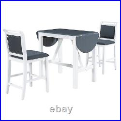 3 Piece Dining Table Set Table and 2 Chair Home Kitchen Breakfast Furniture US