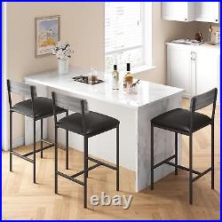 3 Piece Dining Table Set Wood Kitchen Table and 2 Upholstered Dining Chairs US