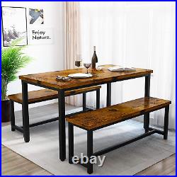 3-Piece Dining Table Set for 4, 43 Inch Dining Room Table Set Kitchen Table Set