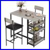 3 Piece Dining Table Set with 2 Chairs Home Kitchen Breakfast Dinette Table