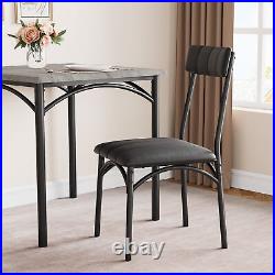 3 Piece Dining Table Set with Chairs Home Kitchen Breakfast Wood Top Dinette Table