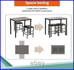 3 Pieces Dining Table Set Kitchen Table & Chairs For Small Spaces Home Furniture