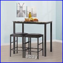 3 Pieces Dining Table Set Kitchen Table & Chairs For Small Spaces Home Furniture