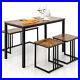 4-Piece Dining Table Set Industrial Kitchen Table Set With Bench & 2 Stools for 4