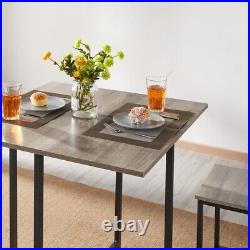 5 Piece Dining Room Table Set with Space Saving Design & Protective Foot Pads