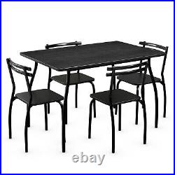5 Piece Dining Set Table And 4 Chairs Home Kitchen Room Breakfast Furniture New