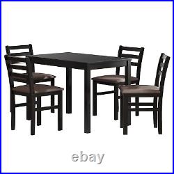 5 Piece Dining Set Table Chair for 4 Upholstered Breakfast Kitchen Home Dinette