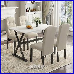 5 Piece Dining Set Table and 4 Chairs Home Kitchen Room Breakfast Furniture