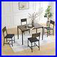 5 Piece Dining Table Set Kitchen Breakfast Furniture with 4 Chairs Antique Brown
