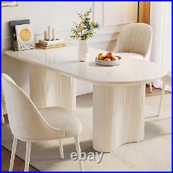 5 Piece Dining Table Set Modern Kitchen Table with4 Chairs Breakfast White Table