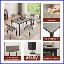 5 Piece Dining Table Set Table with 4 Chair Home Breakfast Furniture US