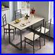 5 Piece Dining Table Set Table with 4 Chairs Home Kitchen Breakfast Furniture