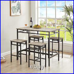 5 Piece Dining Table Set Table with 4 Chairs Home Kitchen Breakfast Furniture US