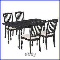 5 Piece Dining Table Set Tables and 4 Chair Home Kitchen Breakfast Furniture