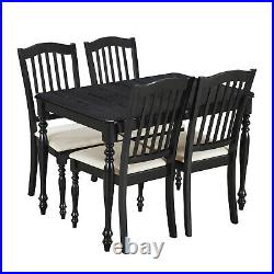 5 Piece Dining Table Set Tables and 4 Chair Home Kitchen Breakfast Furniture US