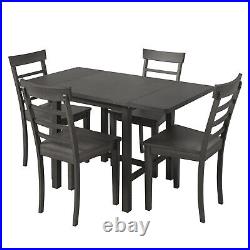 5 Piece Dining Table Set Tables and 4 Chairs Kitchen Breakfast Furniture