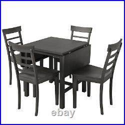 5 Piece Dining Table Set Tables and 4 Chairs Kitchen Breakfast Furniture