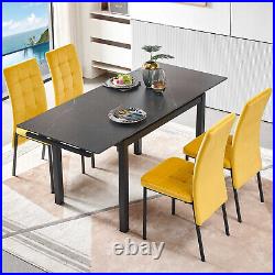 5 Piece Dining Table Set Tables and 4 Chairs Kitchen Breakfast Furniture US