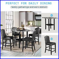 5-Piece Dining Table Set With4 Chairs For 4 Person Home Kitchen Decoration New