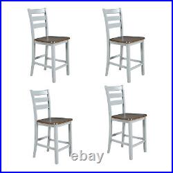 5-Piece Dining Table Set WithDining Chairs Storage Cabinet For Small Places New