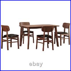 5 Piece Dining Table Set Wood Kitchen Breakfast Furniture with 4 Chair US