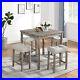 5 Piece Dining Table Set Wooden Kitchen Breakfast Furniture with 4 Chair US