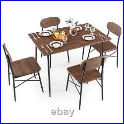 5-Piece Dining Table Set for 4 Modern Kitchen Dining Room Furniture Set