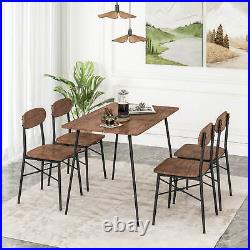5-Piece Dining Table Set for 4 Modern Kitchen Dining Room Furniture Set