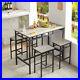 5 Piece Dining Table Set with 4 Chairs Home Kitchen Breakfast Dining Table
