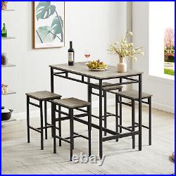 5 Piece Dining Table Set with 4 Chairs Home Kitchen Breakfast Dining Table