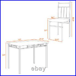 5 Piece Kitchen Dining Table Set Modern Rectangular Table and High-back Chairs