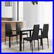 5 Piece Set 1 Dining Table 4 Chairs Tempered Glass Table Room Kitchen Breakfast