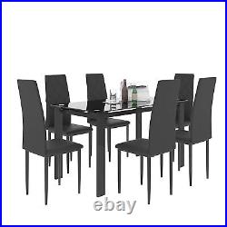 7Piece dining table set Dining Table and Chair For Kicthen Living Room New US