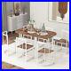7-Piece Dining Table Set with Faux Marble Compact Kitchen Table Set US Stock