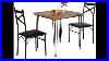 Assemble Vecelo 3 Piece Dining Room Kitchen Table And Pu Cushion Chair Sets For Small Space