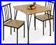 Best Choice Products 3-Piece Dining Set Modern Dining Table Set, Metal and Wood