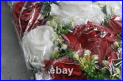 Blosmon 10 Piece Wedding Dining Table Floral Arch Silk Rose Centerpiece Set