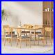 Carmody Wood and Fabric Dining Table Set, Dining Table With 6 Chairs, 7-piece