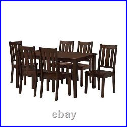 Dining Room Table Set 7 Piece Contemporary Wooden Kitchen Table and Chair Set