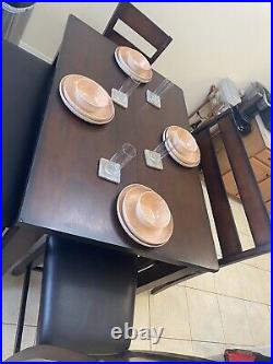 Dining Room Table Set Wooden Kitchen Table And Chairs 8 Piece Seats Up To 8