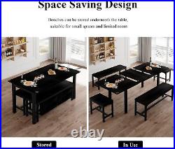 Feonase 5-Piece Dining Table Set for 4-8 People, 63 Large Extendable Kitchen