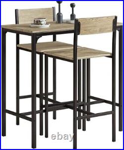 Haotian OGT03-N, 3 Piece Dining Set, Dining Table with 2 Stools