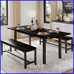 IPormis 5-Piece Dining Table Set for 4-8 People, Extendable Kitchen Table Set