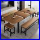 Ipormis 5-Piece Dining Table Set for 4-8 People, Extendable Kitchen Table Set wi