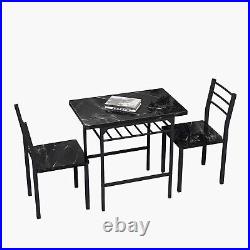 Modern 3-Piece Dining Table Set with 2 Chairs for Dining Room