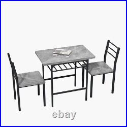 Modern 3-Piece Dining Table Set with 2 Chairs for Dining Room Home Furniture US