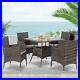 Outdoor Furniture 5-Piece Wicker Patio Dining Table and Chair Set