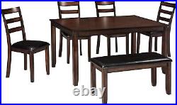 Signature Design by Ashley Coviar 6 Piece Dining Set, Includes Table, 4 Chairs &